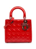 Christian Dior Pre-Owned 2012 Medium Patent Cannage Lady Dior satchel - Red