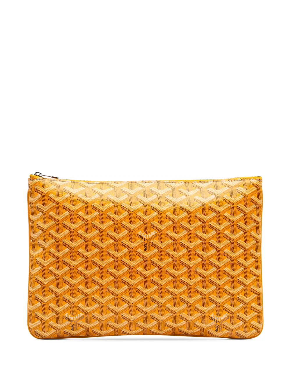 Goyard Pre-Owned 2016 ゴヤールディン セナ MM クラッチバッグ - イエロー Goyard Pre-Owned 2016 ゴヤールディン セナ MM クラッチバッグ - イエロー