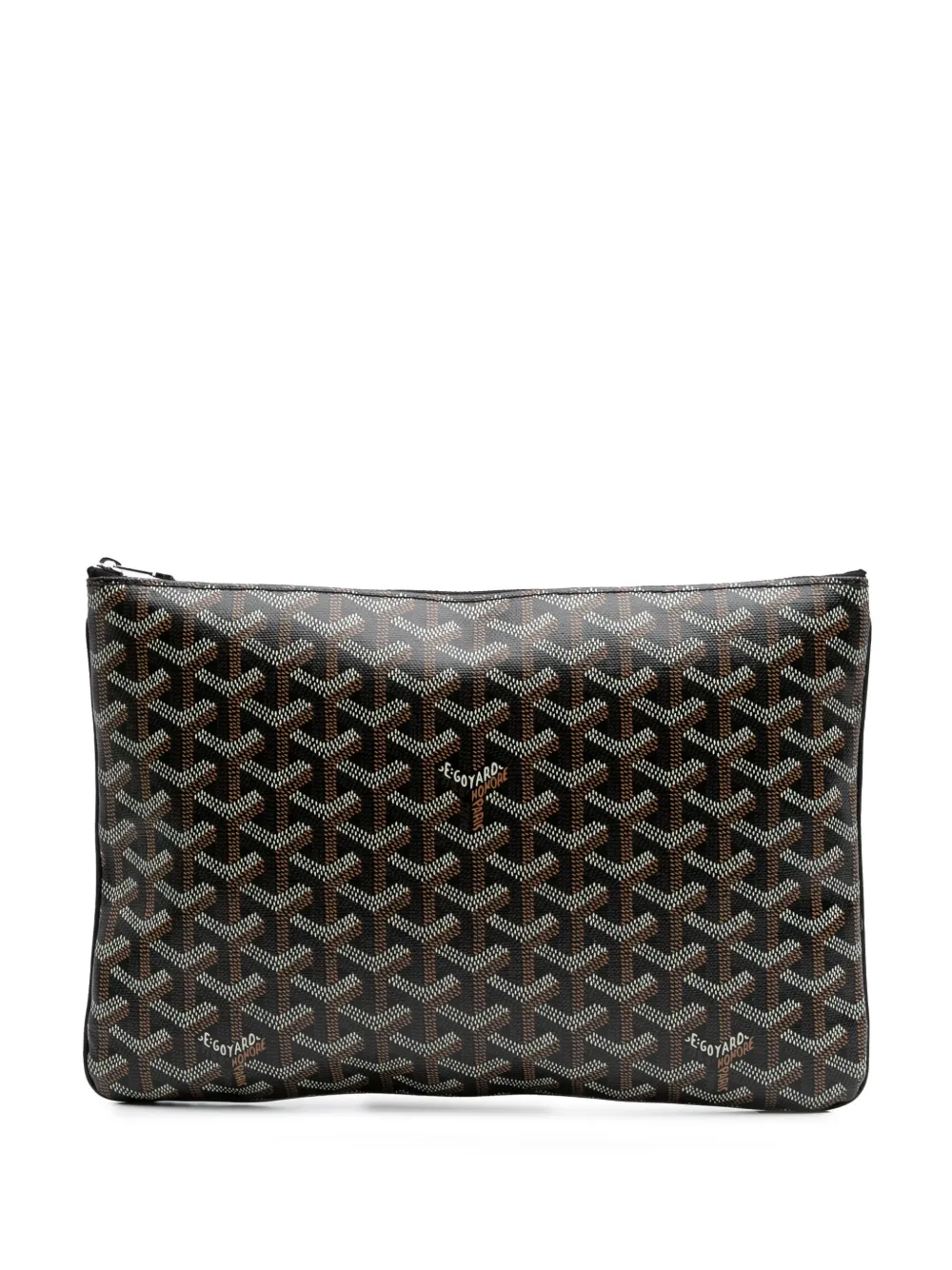 Goyard Pre-Owned 2018 ゴヤールディン セナ MM クラッチバッグ - ブラウン Goyard Pre-Owned 2018 ゴヤールディン セナ MM クラッチバッグ - ブラウン