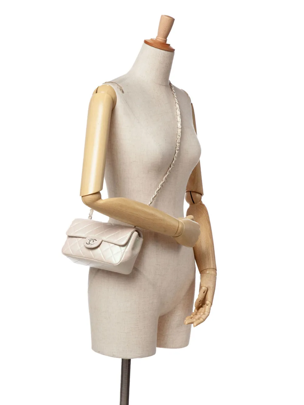 CHANEL Pre-Owned 2000-2002 Mini Rectangular Classic Iridescent Lambskin Single Flap crossbody bag | Pre-Owned | Image 2