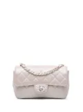 CHANEL Pre-Owned 2000-2002 Mini Rectangular Classic Iridescent Lambskin Single Flap crossbody bag - White