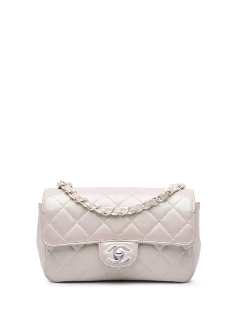 CHANEL Pre-Owned 2000-2002 Mini Rectangular Classic Iridescent Lambskin Single Flap crossbody bag