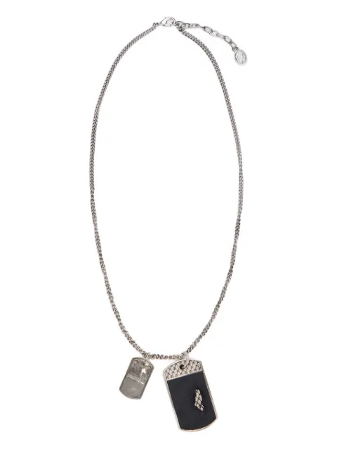 Roberto Cavalli double-tag necklace
