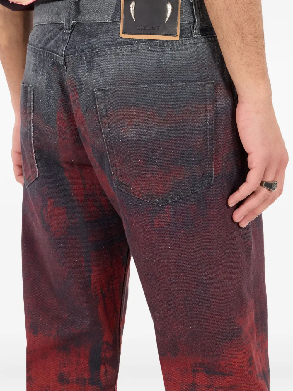 dyed-effect jeans