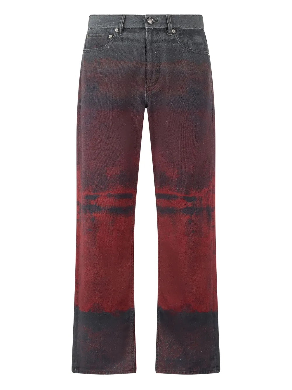 Roberto Cavalli Jeans con fantasia tie dye - Rosso