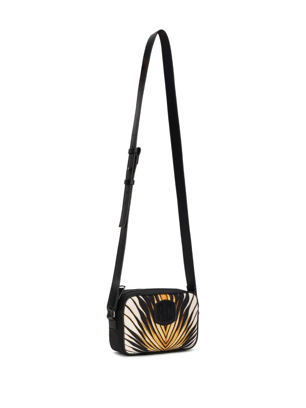 Roberto Cavalli Ray Of Gold Camera Bag In Gold