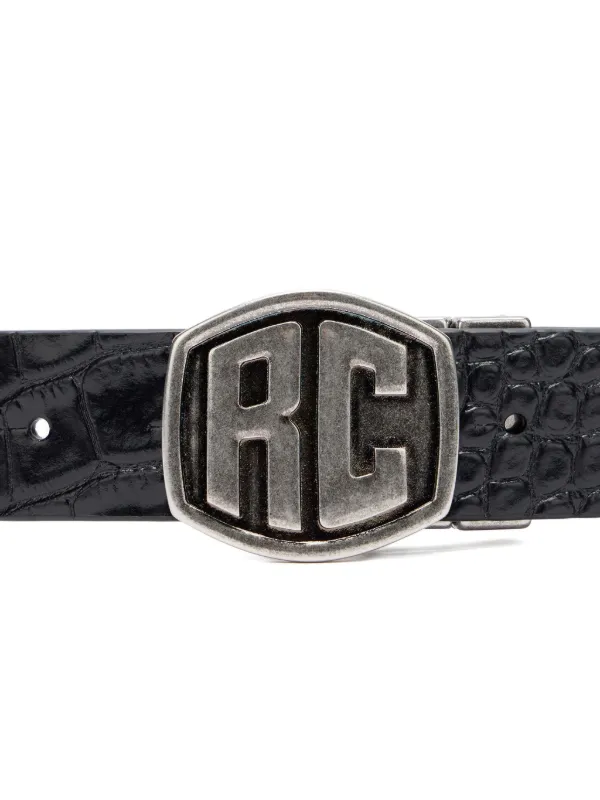 Roberto Cavalli Reversible crocodile-effect Belt | Black | FARFETCH AO