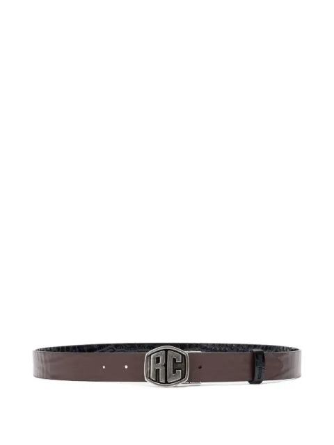 Roberto Cavalli reversible crocodile-effect belt
