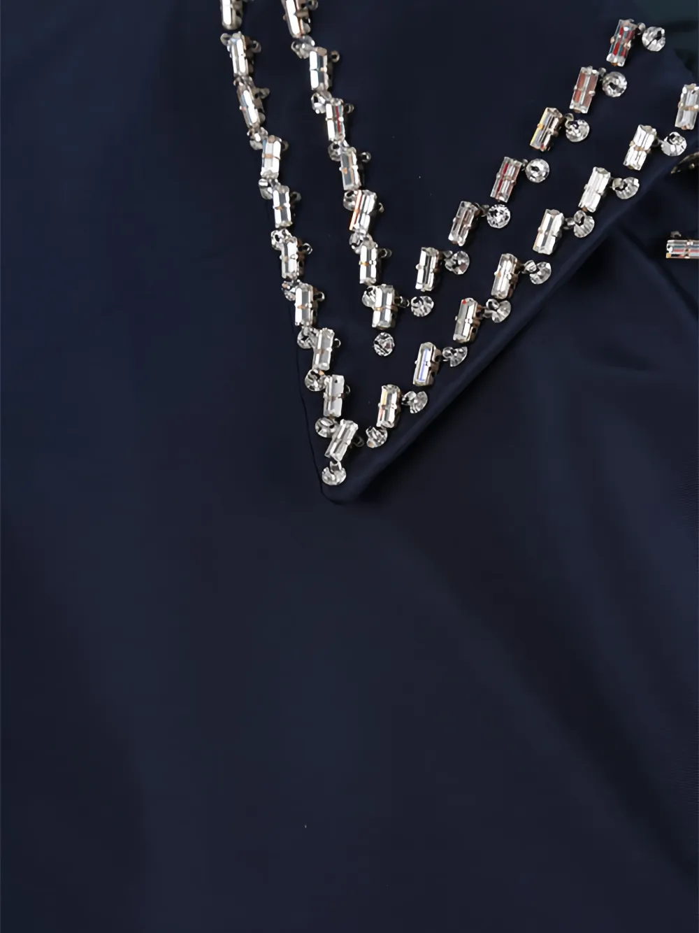 Prada crystal-embellished single-breasted coat Blauw