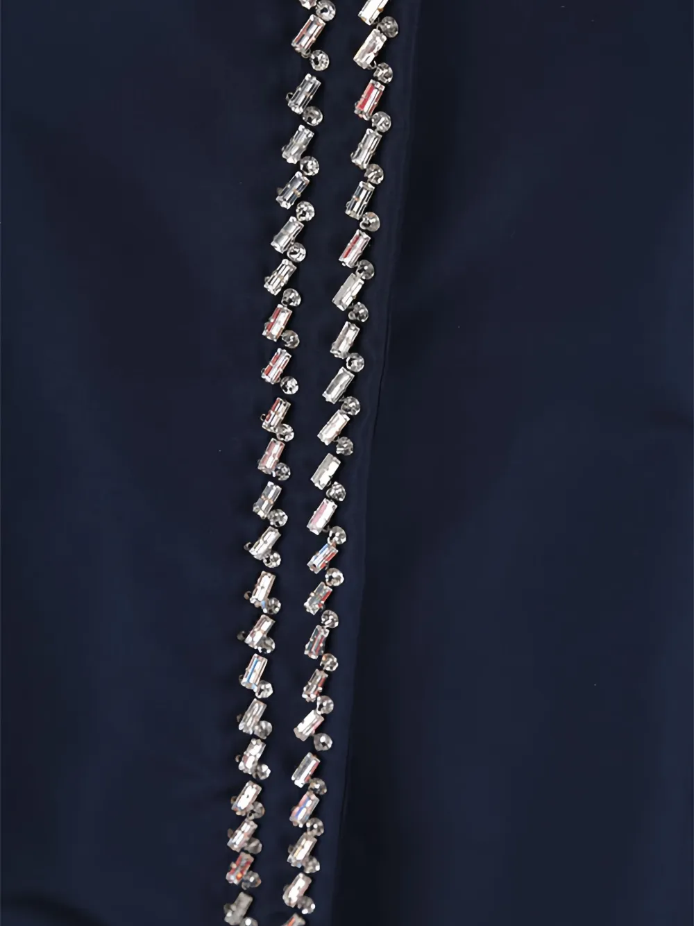 Prada crystal-embellished single-breasted coat Blauw