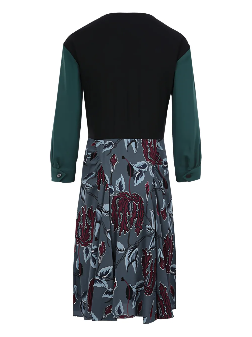 Prada crystal-embellished floral-print dress Zwart