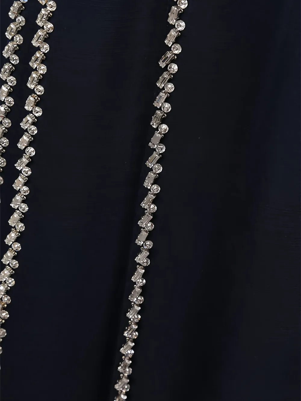 Prada crystal-embellished chiffon minidress Blauw