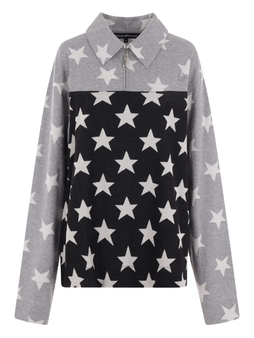 Reward If Found star-print polo top | Grey | Image 1