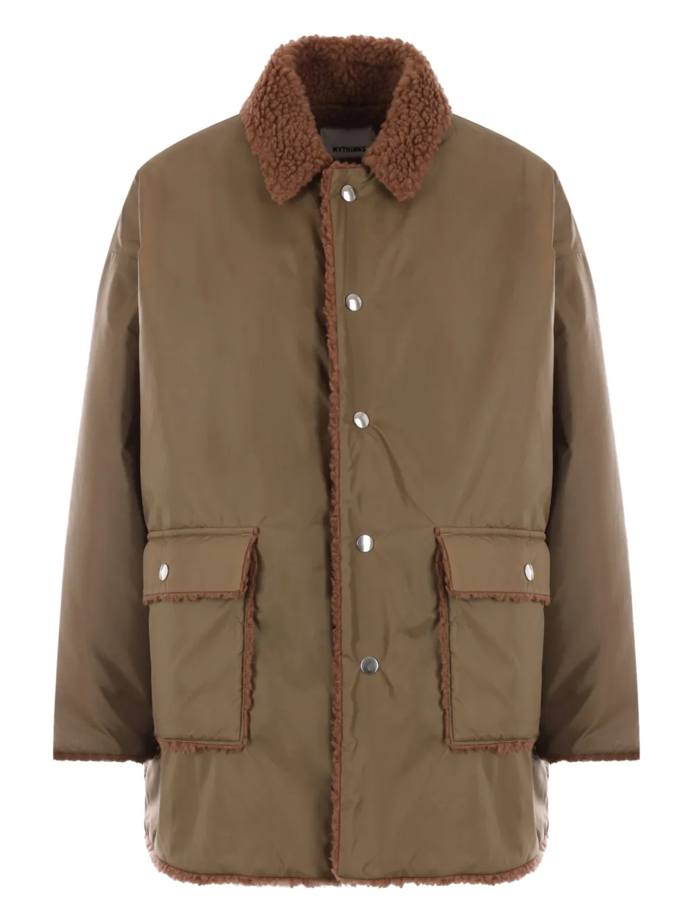 Mythinks teddy-trimmed jacket - ブラウン Mythinks teddy-trimmed jacket - ブラウン