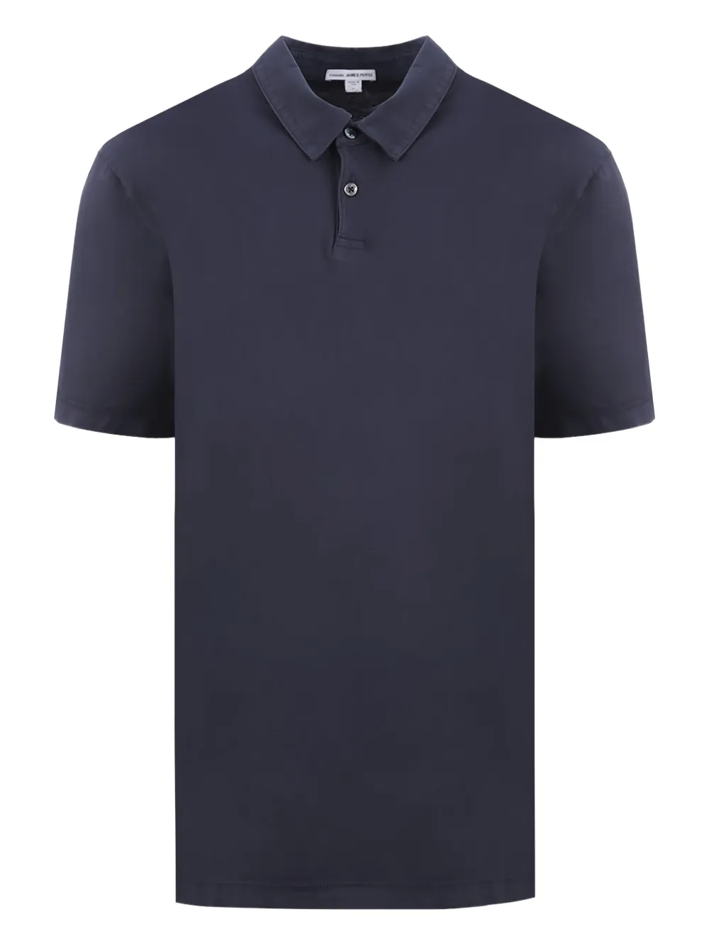 James Perse Two-button Placket Polo Shirt In Blue