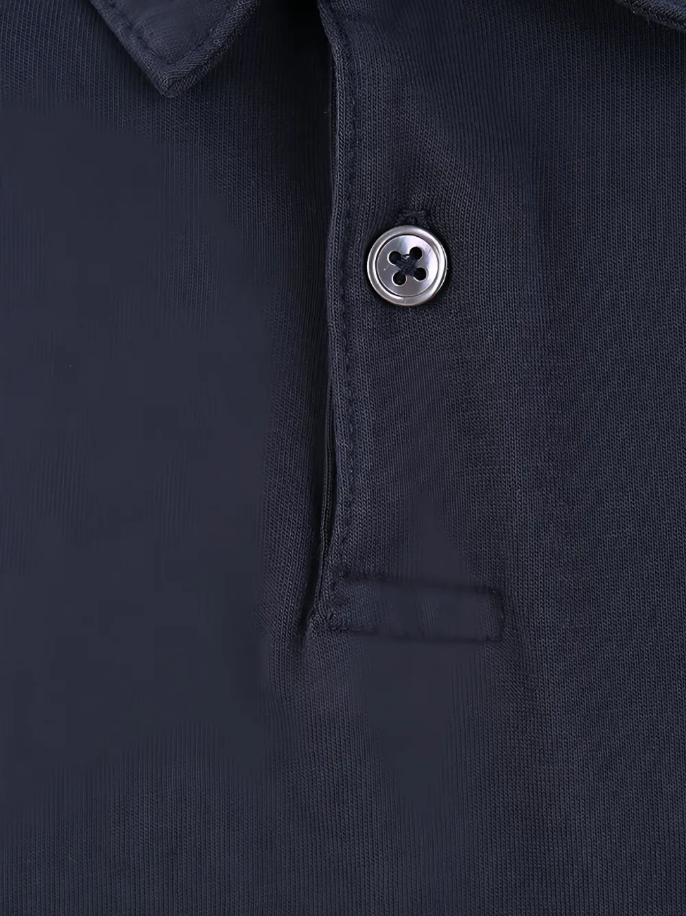 James Perse Two-button Placket Polo Shirt In Blue