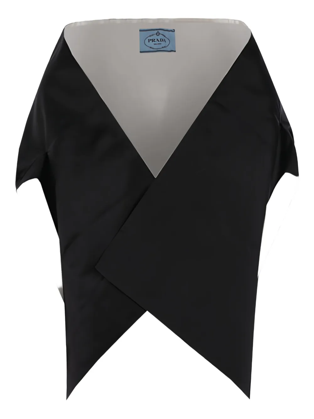 Prada arm-slits satin stole Zwart
