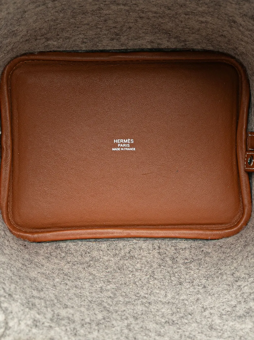 Pre-owned Hermes 2020 Feutre And Swift Picotin Lock 18 Handbag In Brown