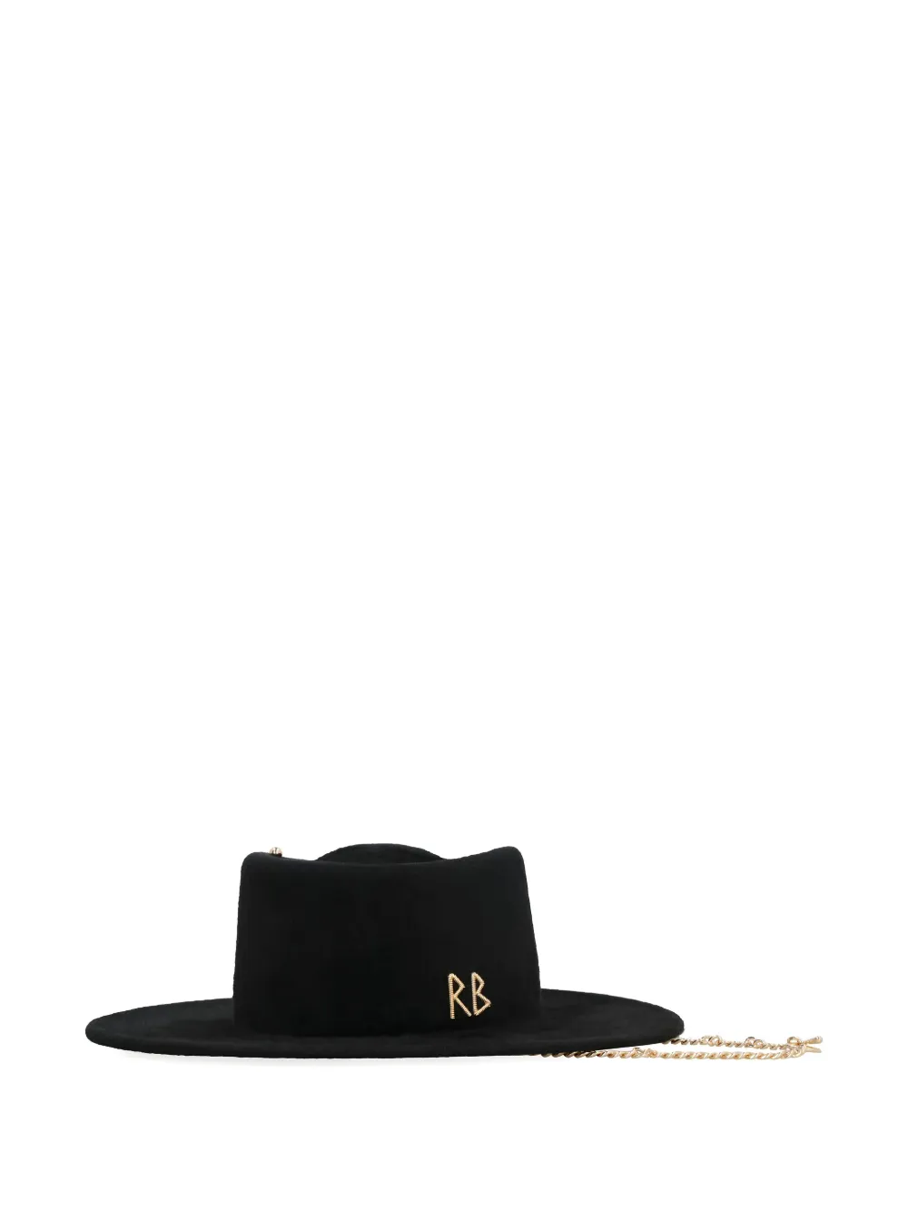 Ruslan Baginskiy chain-strap felt hat | Black | Image 1