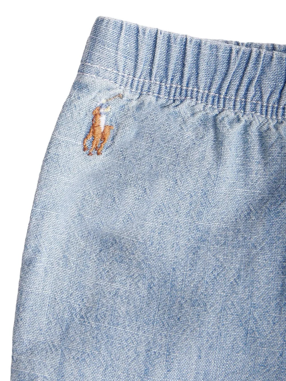 POLO RALPH LAUREN KIDS Katoenen chambray broek Blauw