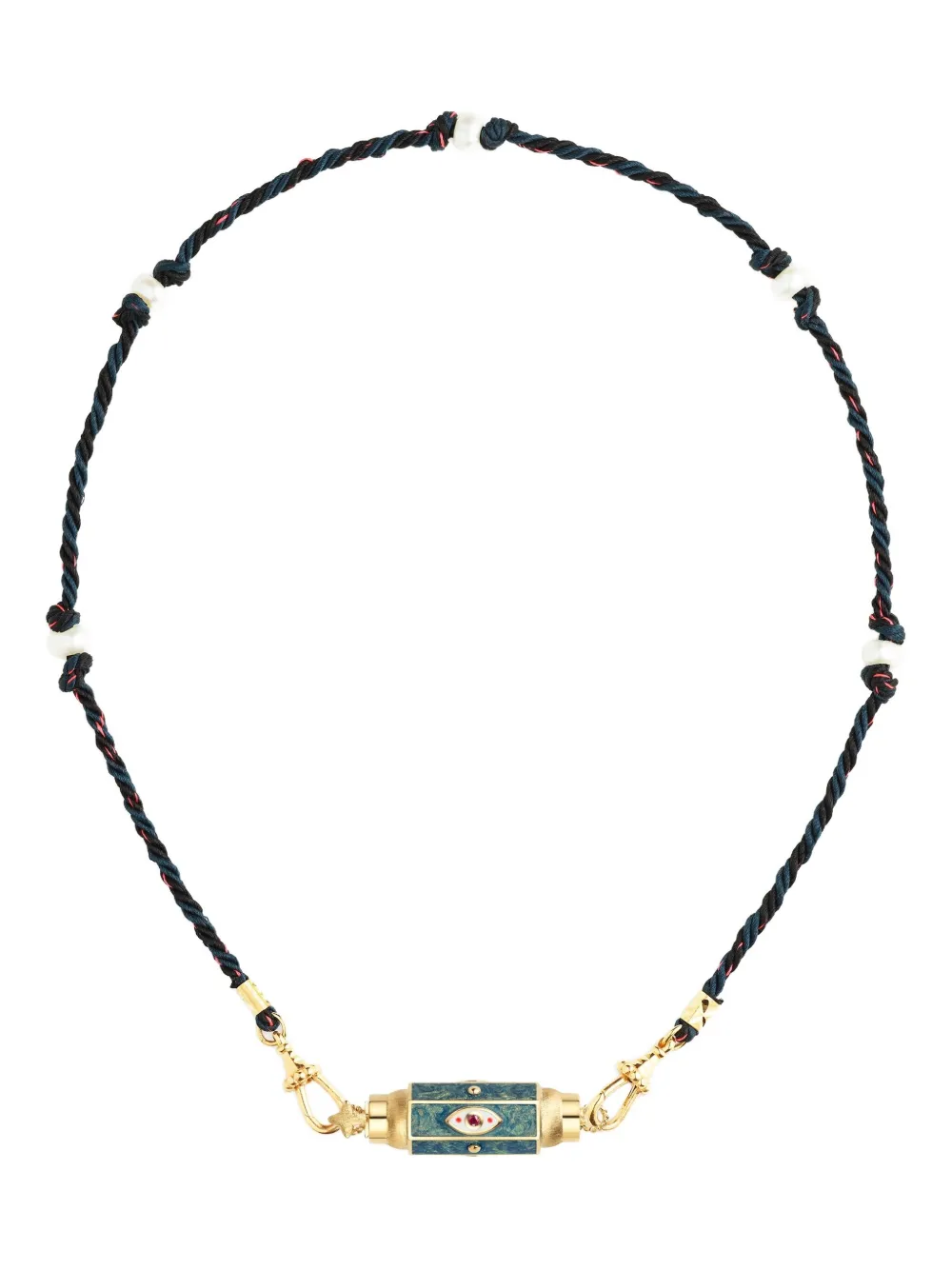 beaded eye-charm necklace