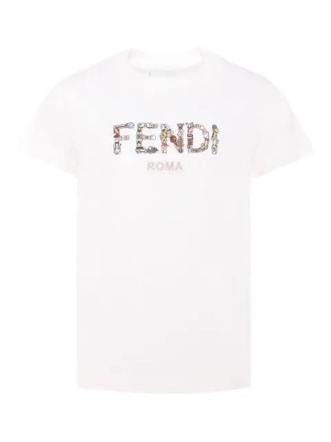 Fendi Kids graphic logo-print T-shirt