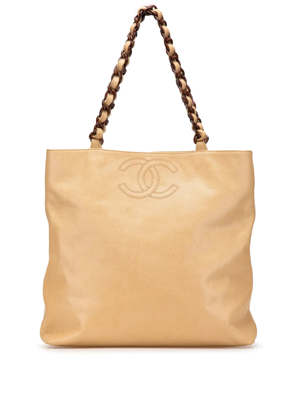 CHANEL Pre-Owned 1997-1999 CC Caviar Chain tote bag | Brown | Image 1