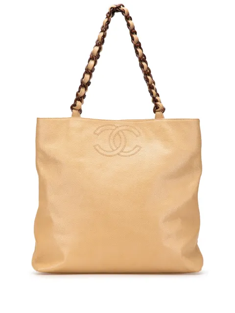 CHANEL Pre-Owned 1997-1999 CC Caviar Chain tote bag