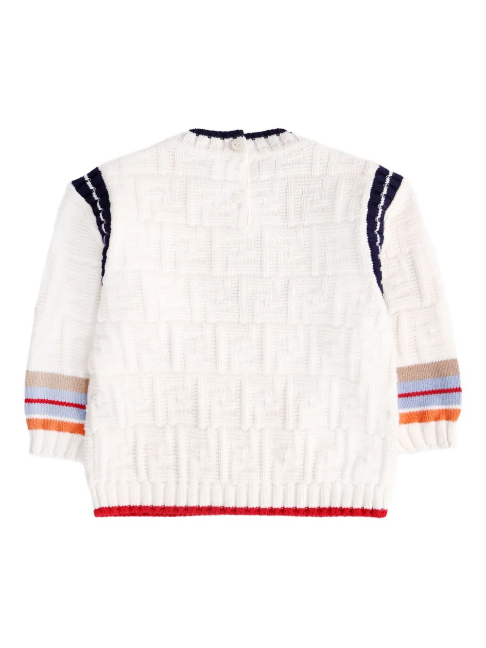 Fendi Kids Gebreide trui met patroon Wit