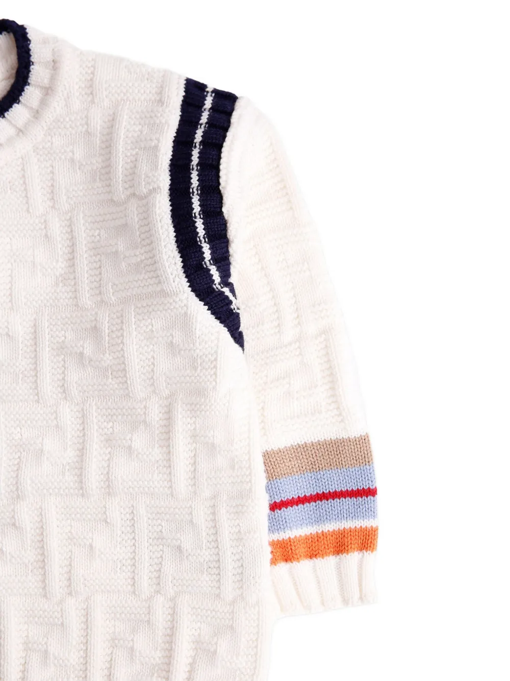 Fendi Kids Gebreide trui met patroon Wit