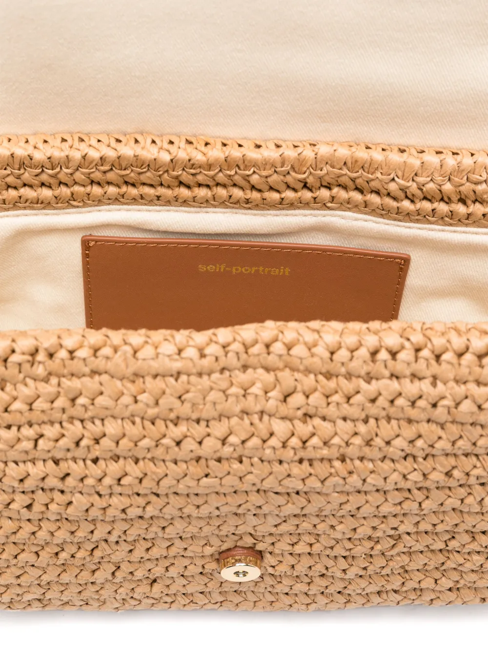 Self-Portrait Schoudertas met strikdetail Beige