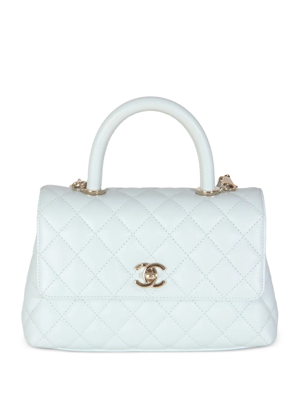 CHANEL Pre-Owned 2021-2023 ココマーク ハンドバッグ - ブルー CHANEL Pre-Owned 2021-2023 ココマーク ハンドバッグ - ブルー