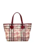 Burberry Pre-Owned 2000-2017 House Check Coated Canvas Hearts Gracie tote bag - Red