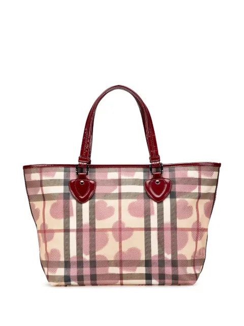 Burberry Pre-Owned 2000-2017 House Check Coated Canvas Hearts Gracie tote bag