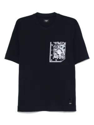 Tシャツ・カットソー FENDI Men T Shirts FW1319ASCH Green T-Shirt Cotton Green | Fendi