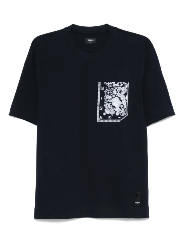FENDI バンダナプリント Tシャツ | ブルー | FARFETCH JP