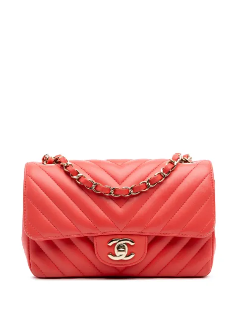 CHANEL Pre-Owned sacoche Mini Rectangular Classic Chevron Single Flap (2019)