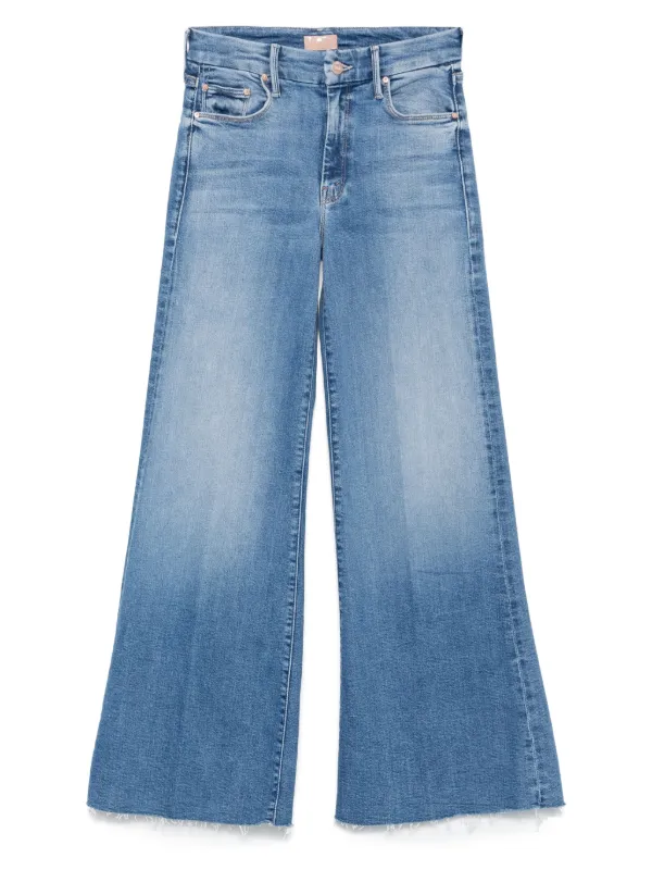 デニム・ジーパン MOTHER Cotton blend jeans with back logo label Blu Mother Cotton Blend Jeans Back Logo Label | eBay