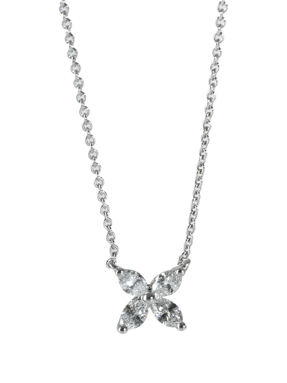 Tiffany & Co. Pre-Owned platinum Victoria pendant necklace | Silver | Image 1