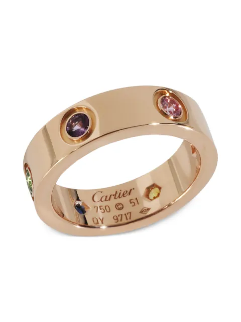 Cartier 18K rose gold Love multi-stone ring