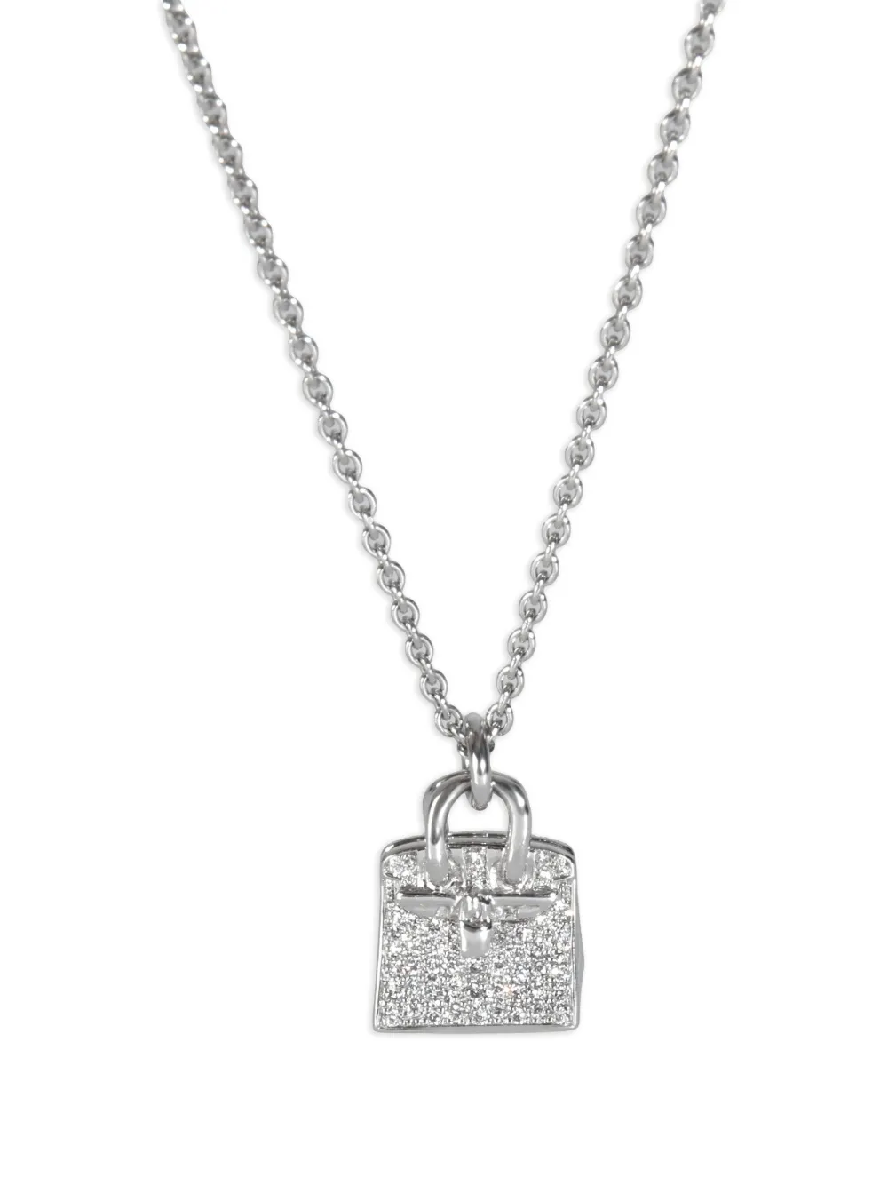 Hermès Pre-Owned 18kt white gold Birkin Amulette necklace | Image 2