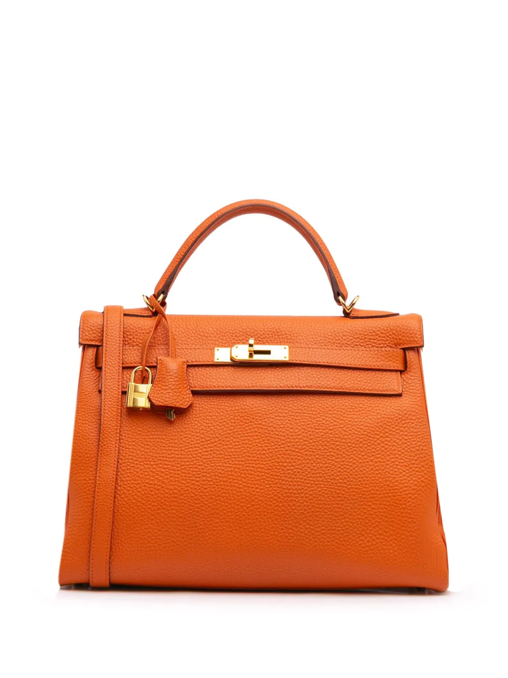 Hermès Pre-Owned 2012 Togo Kelly II Retourne 32 satchel | Orange | Image 1