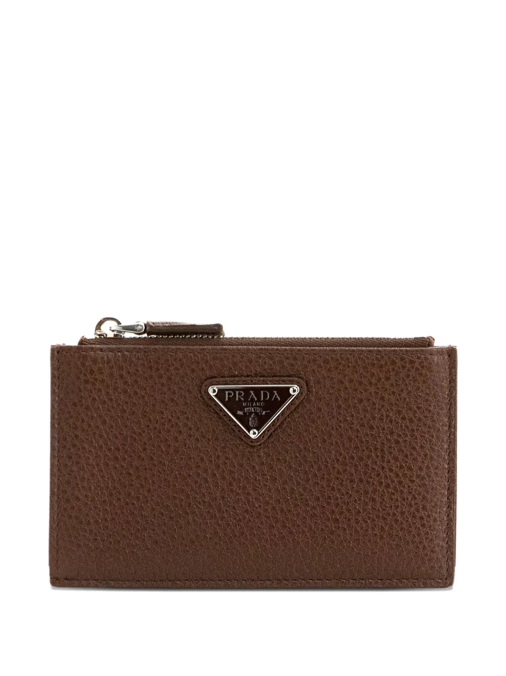 Prada Leren portemonnee Bruin