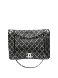 CHANEL Pre-Owned 2010-2011 Quilted Metallic Distressed Lambskin CC Crystal Flap shoulder bag - Black