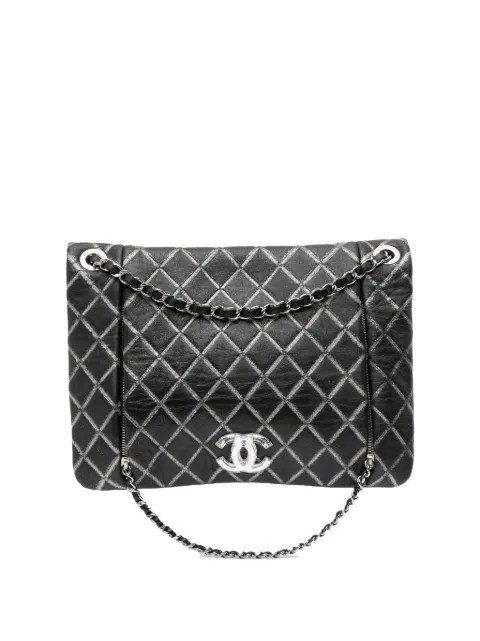 CHANEL Pre-Owned 2010-2011 Quilted Metallic Distressed Lambskin CC Crystal Flap shoulder bag