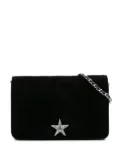 CHANEL Pre-Owned 2019 Quilted Suede Cocostellar Wallet on Chain crossbody bag - Black