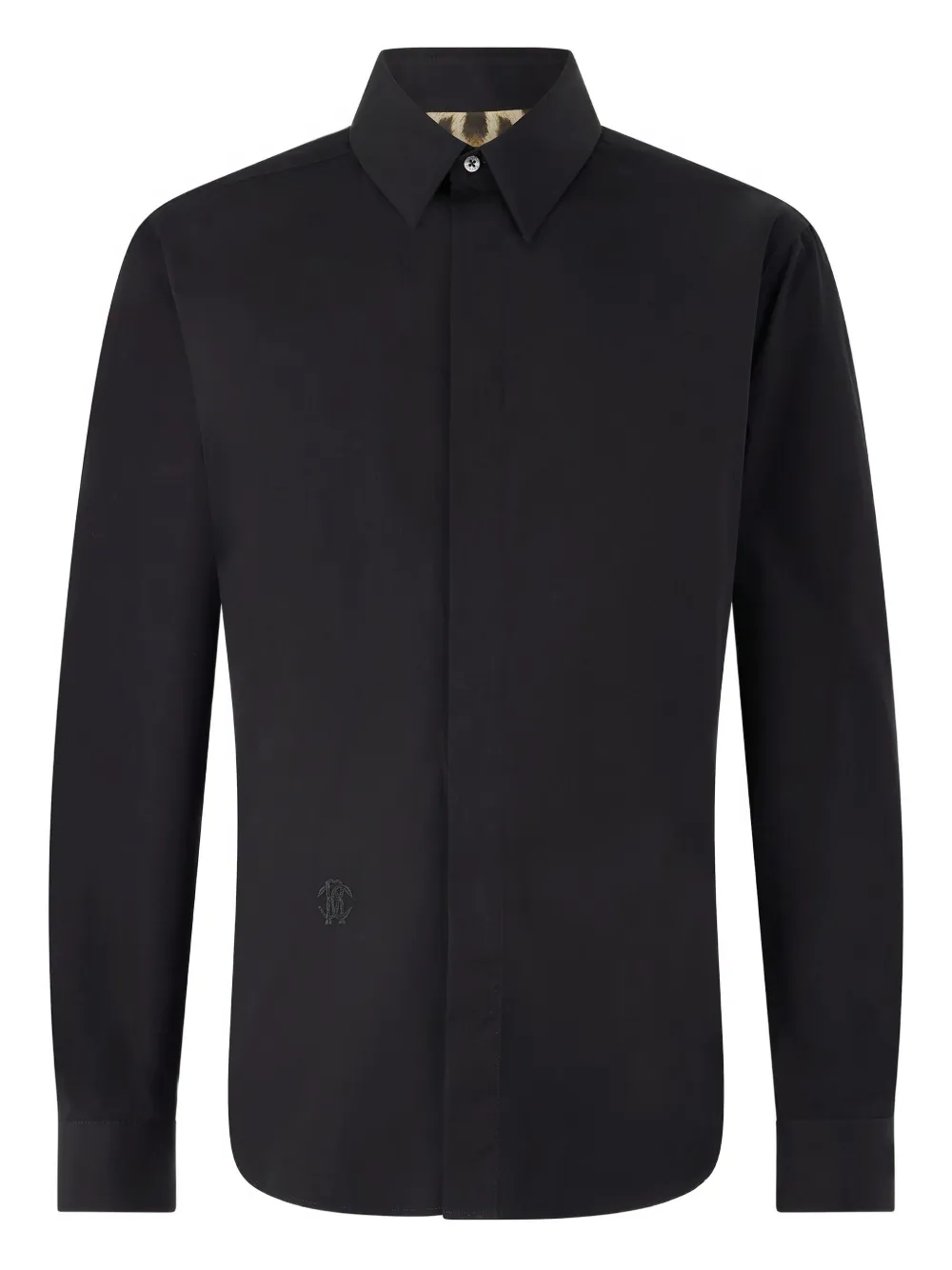 logo-embroidered shirt