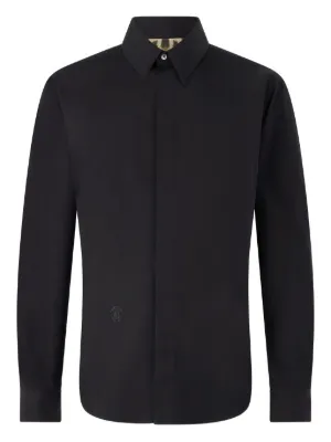 cavalli class slim fit dress shirt Cavalli Light Blue Cotton Slim Fit Dress Shirt – JOHNYCARRIBEAN main image 0