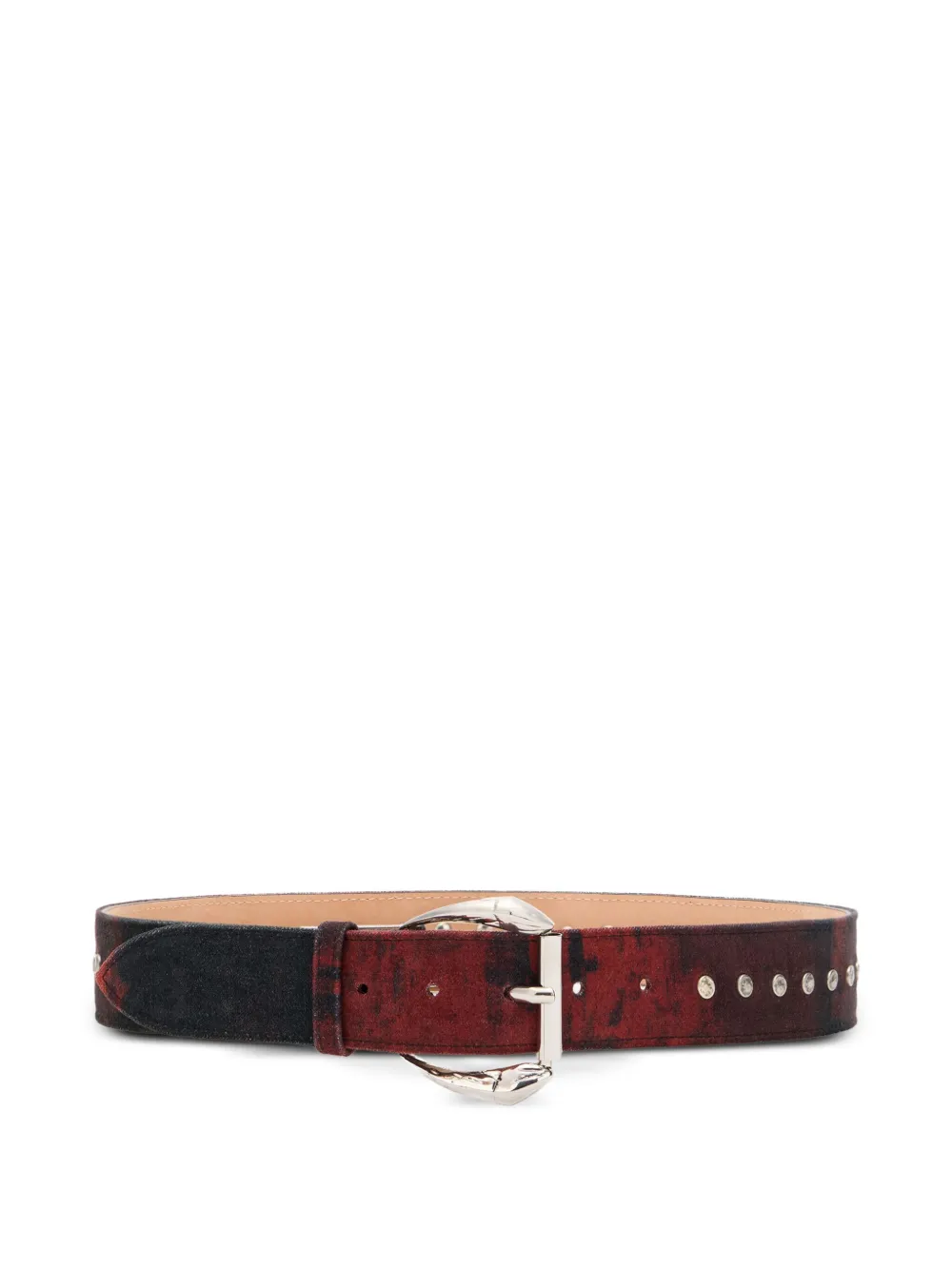 Roberto Cavalli garment-dyed studded belt | Red | Image 1
