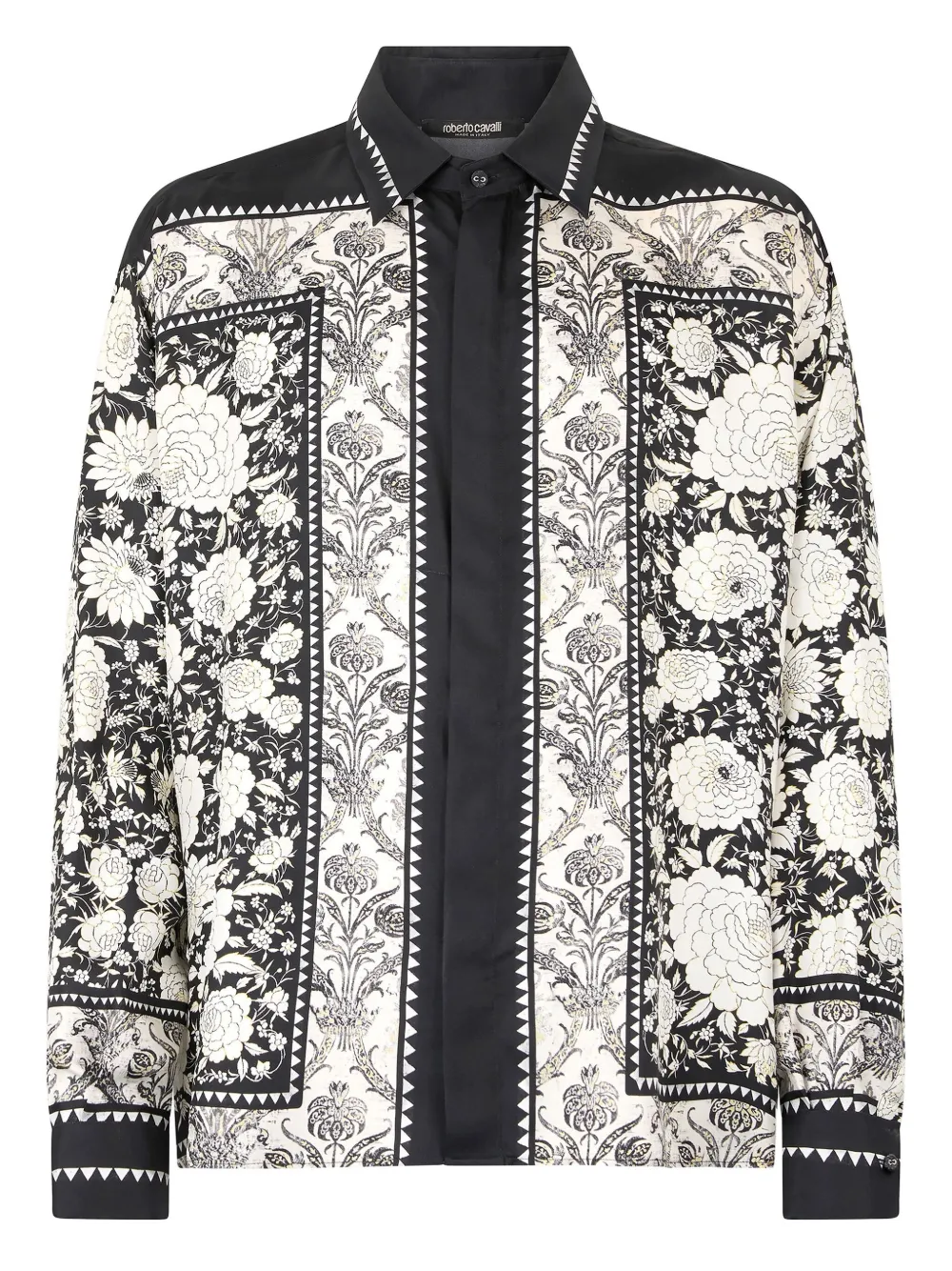 Roberto Cavalli floral-print silk shirt | White | Image 1